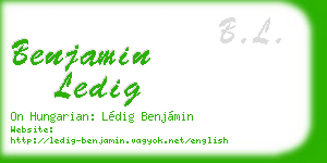 benjamin ledig business card