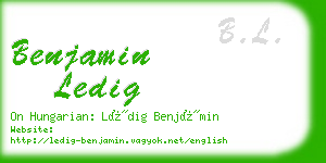 benjamin ledig business card